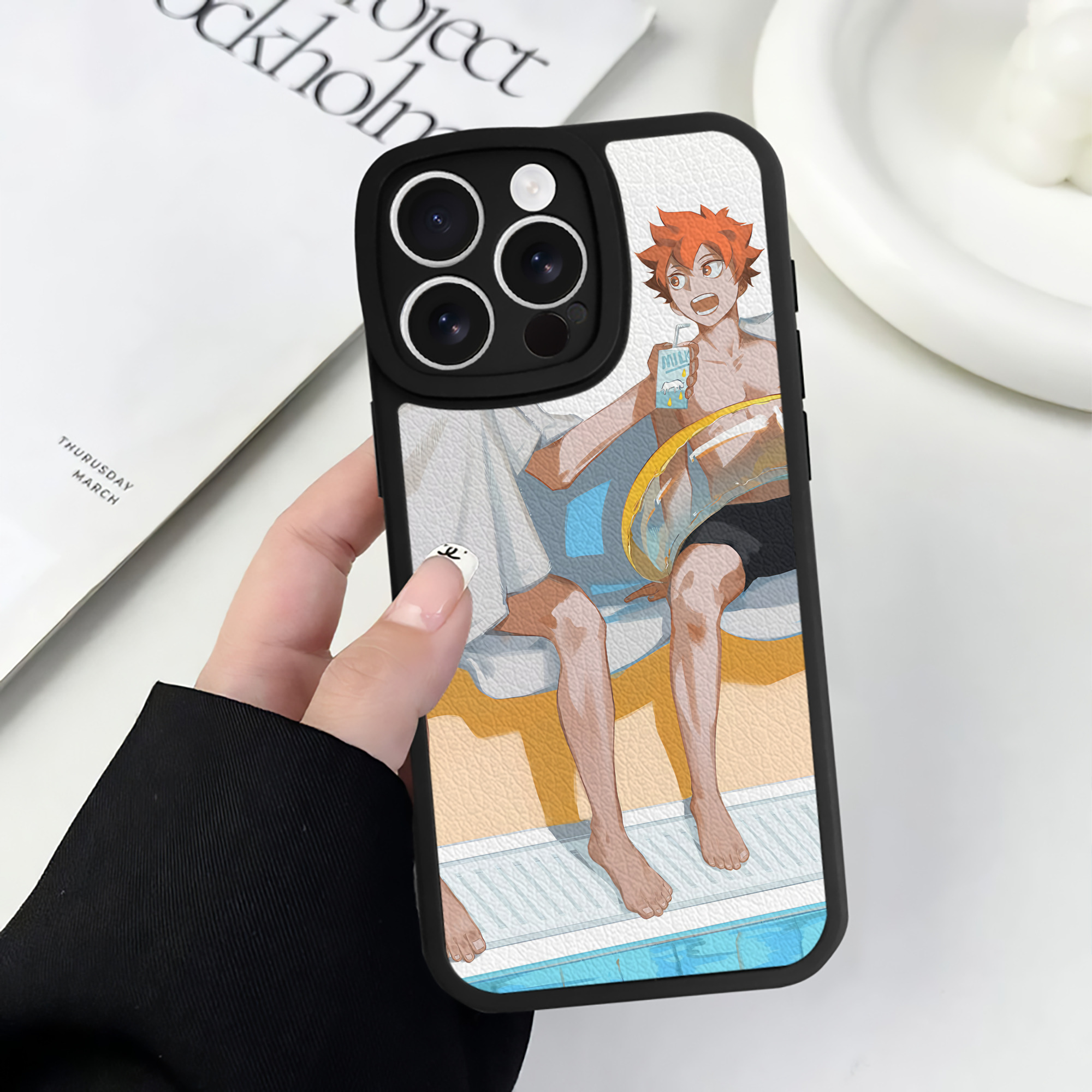 （画像用） ハイキュー!! Haikyu!! 【iPhone 16シリーズ対応】シリコンスマホケース（レザー調） 材質：シリコン